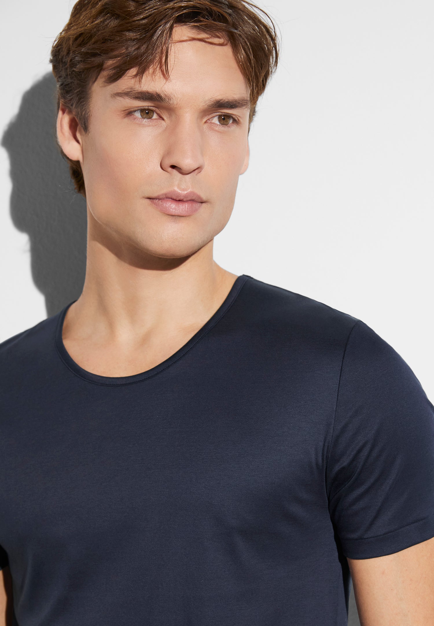 Sea Island | T-Shirt kurzarm, Rundhals schmaler Kragen - navy - Image 2