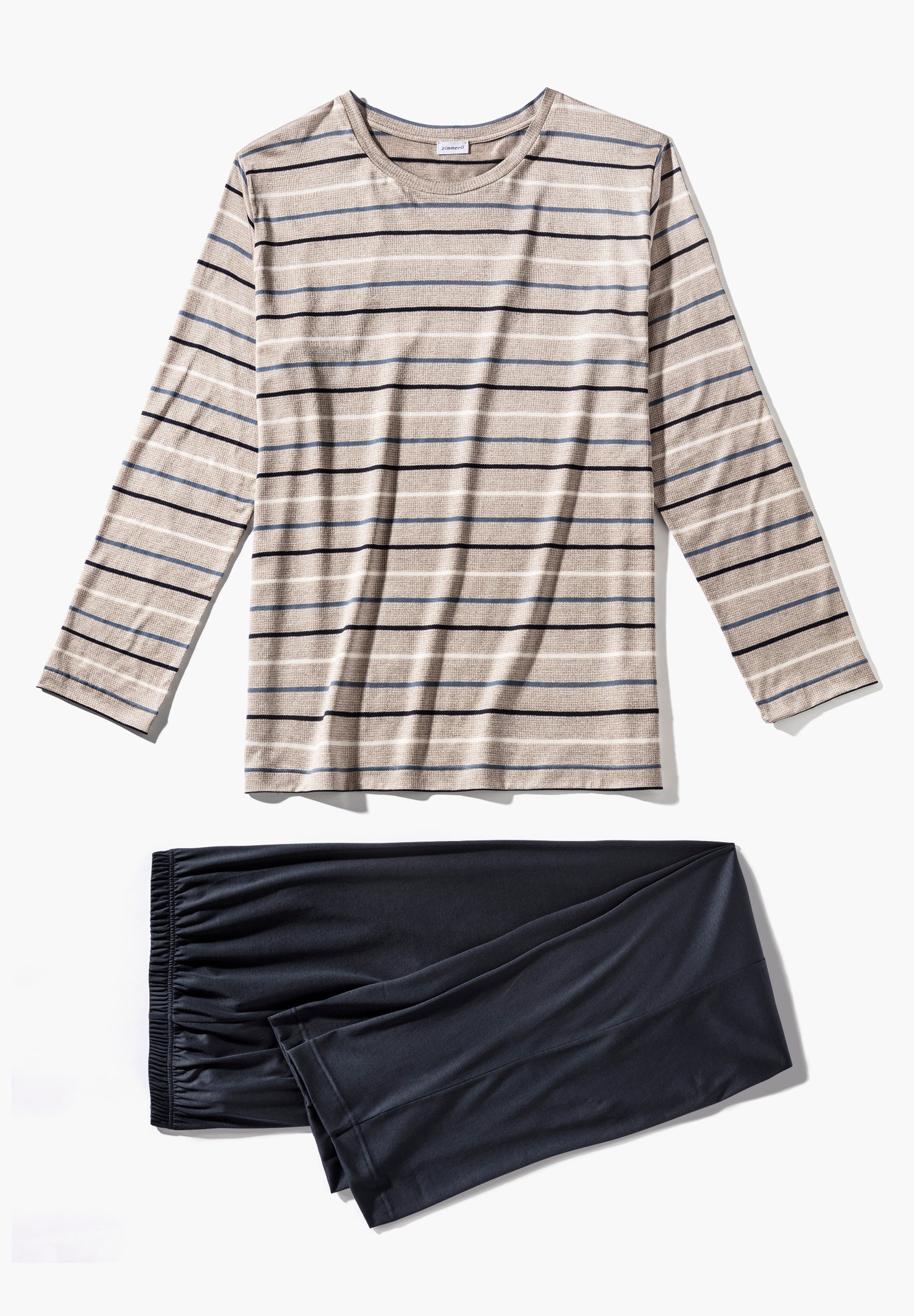 Silk/Cotton Stripes X Sea Island | Pyjama lang - teak – Bild 3