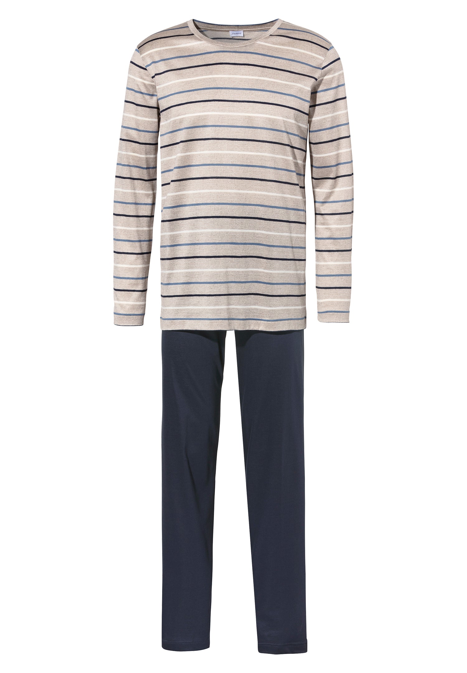 Silk/Cotton Stripes X Sea Island | Pyjama lang - teak – Bild 4