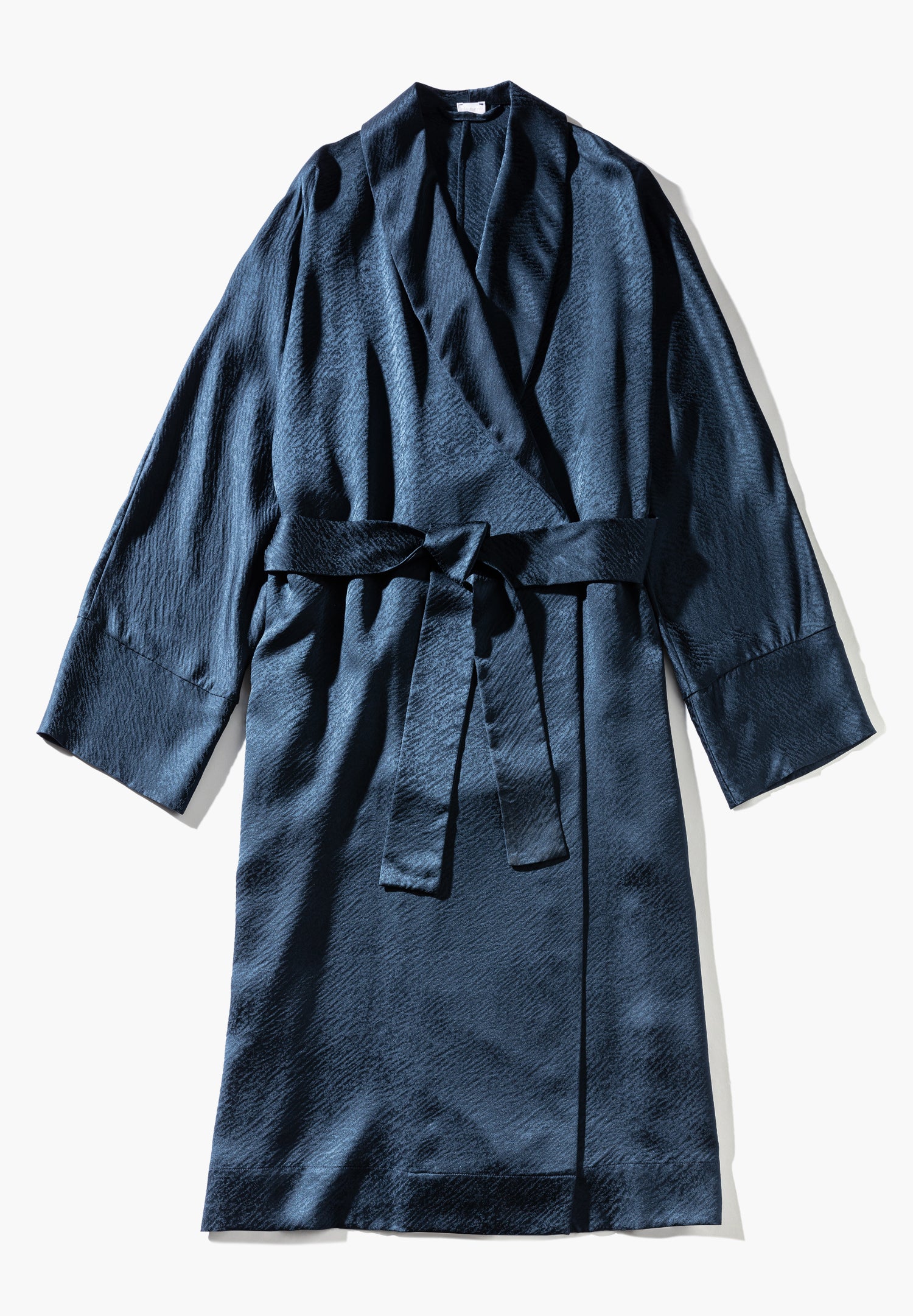 Luxury Silk | Morgenmantel lang - midnight navy - Image 3