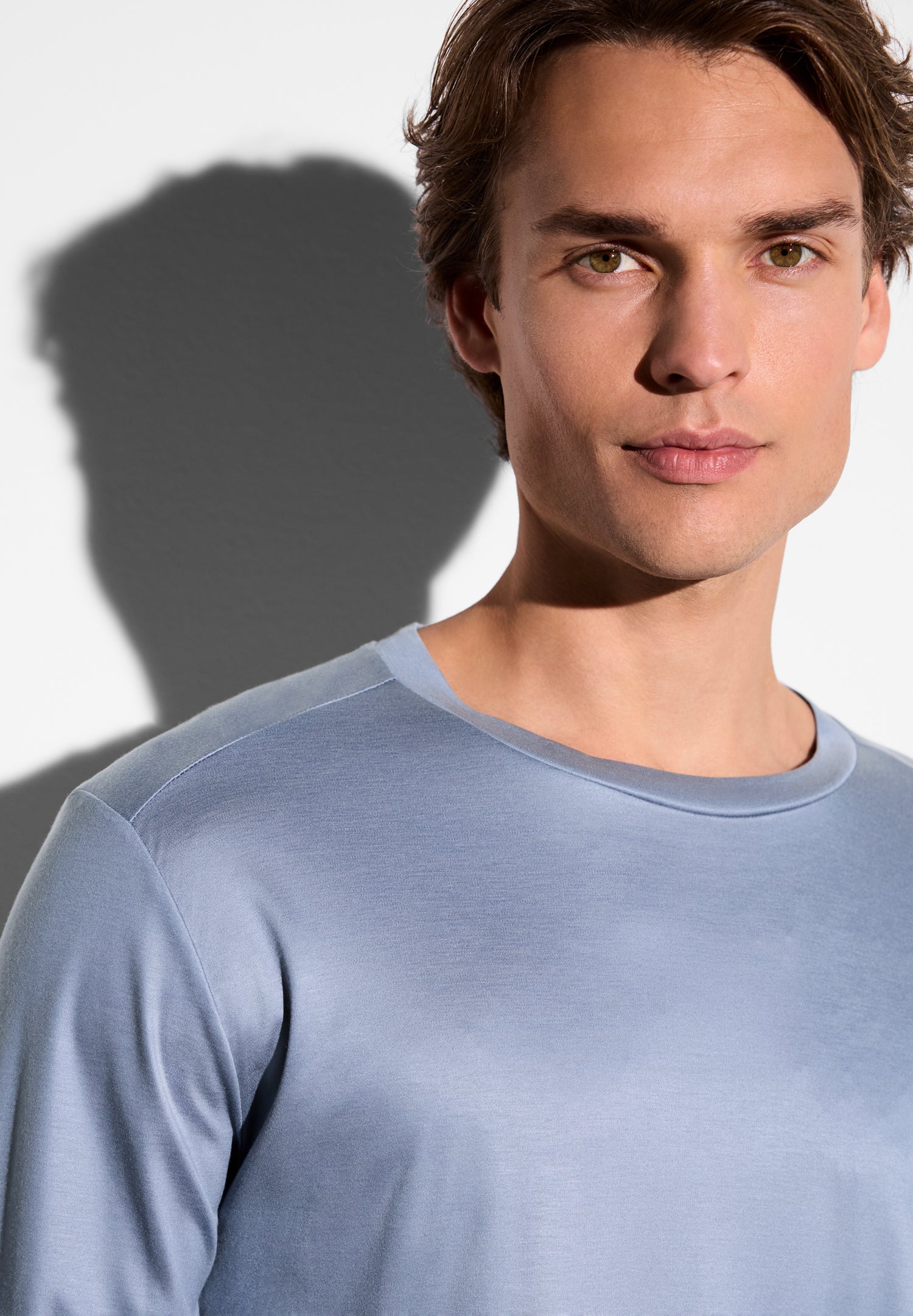 Sustainable Luxury | T-Shirt langarm - rock blue - Image 2