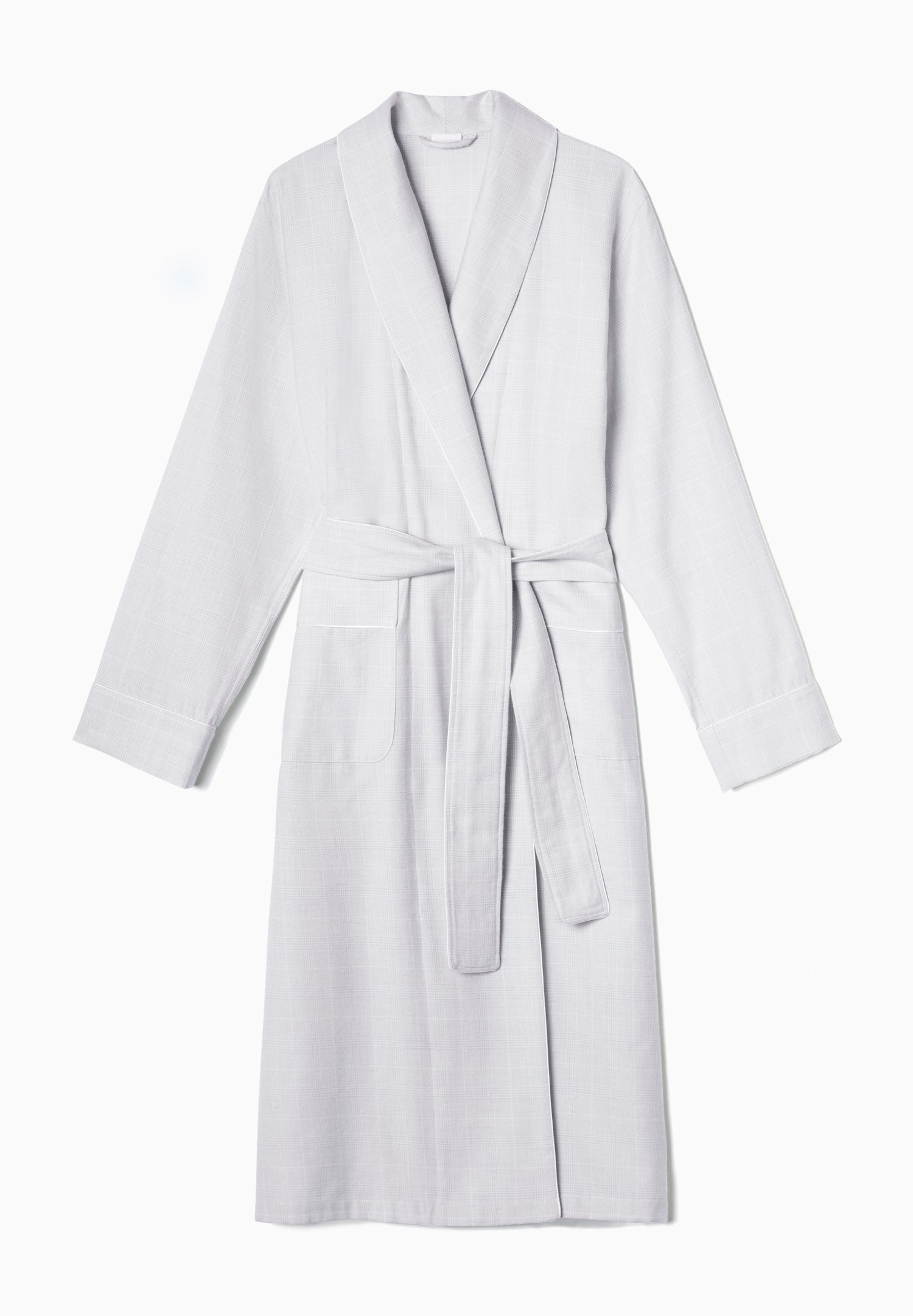 Cozy Flannel | Morgenmantel lang - blue check – Bild 6