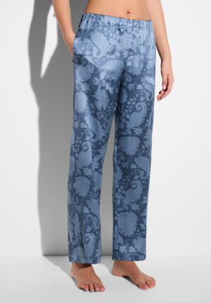 Luxury Silk | Hose lang - paisley blue