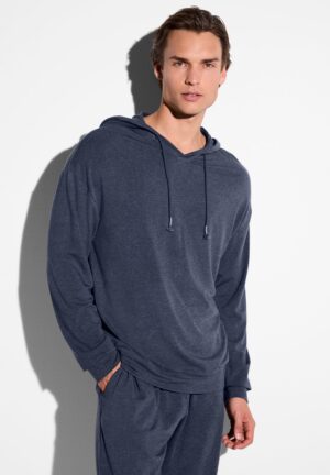 Soft Lounge | Hoodie Pullover - blue mélange