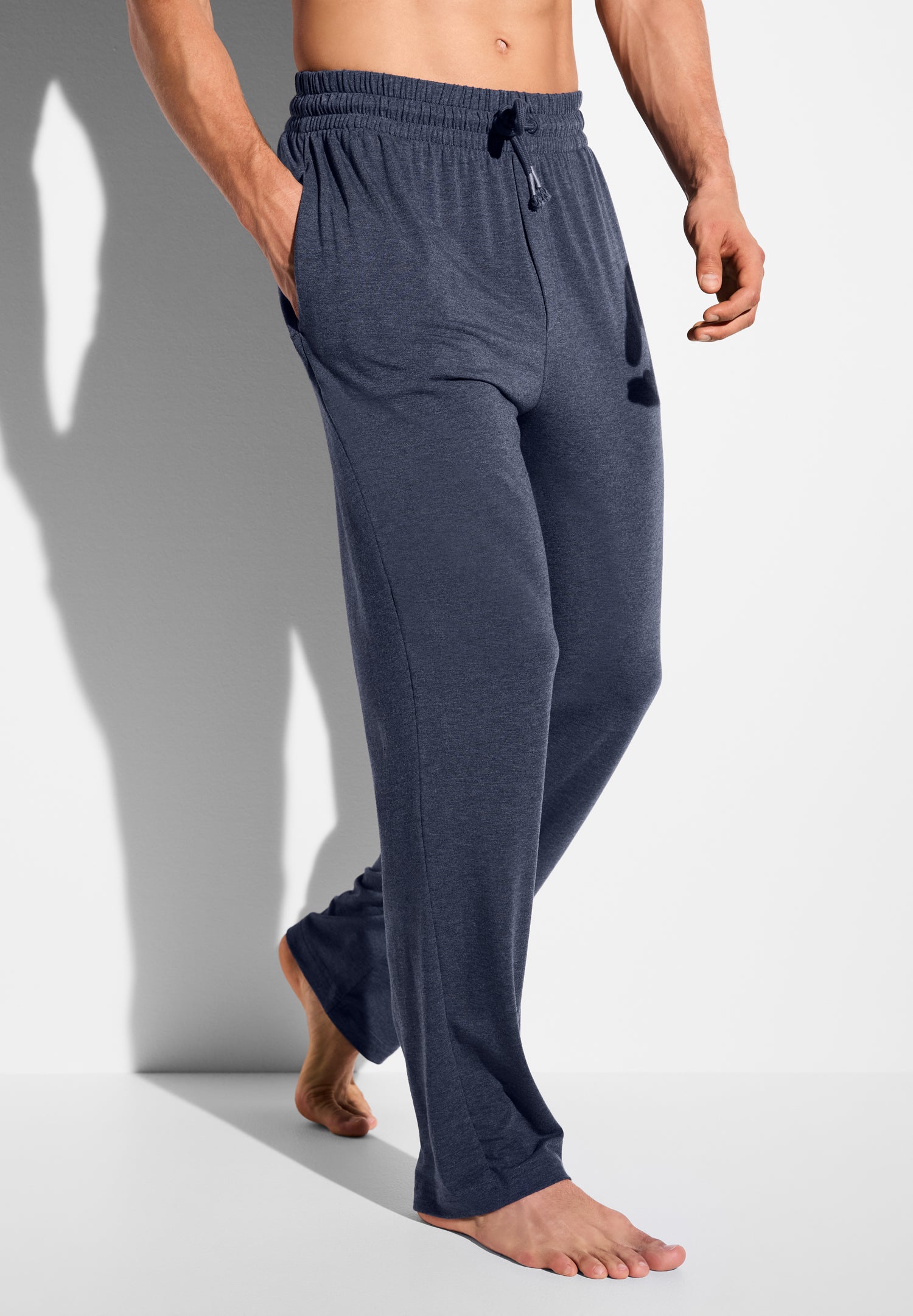 Soft Lounge | Hose lang - blue mélange