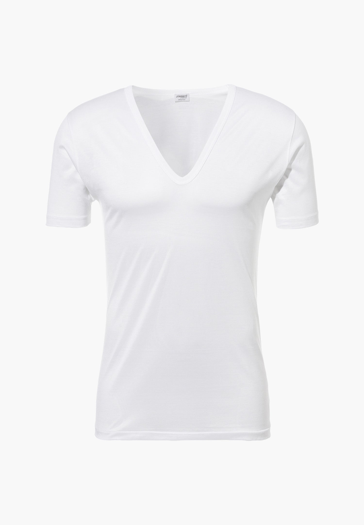 Royal Classic | T-Shirt kurzarm tiefer V-Ausschnitt, superfein - weiss – Bild 5