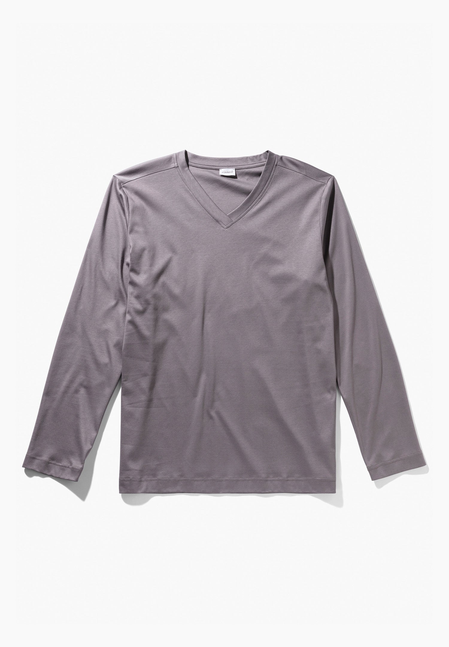 Supreme Green Cotton | T-Shirt langarm V-Ausschnitt - grau - Image 3