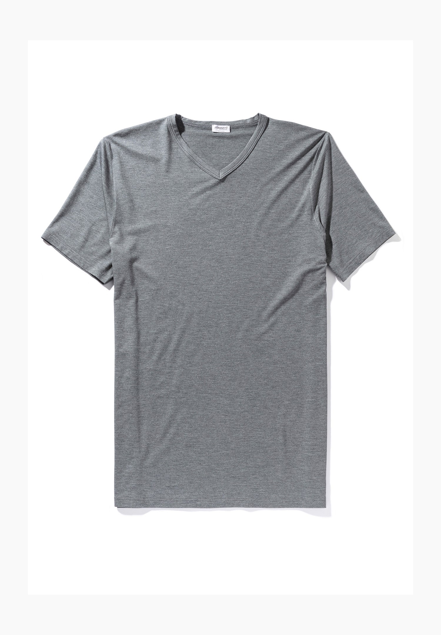 Pureness | T-Shirt kurzarm V-Ausschnitt - grau mélange – Bild 3