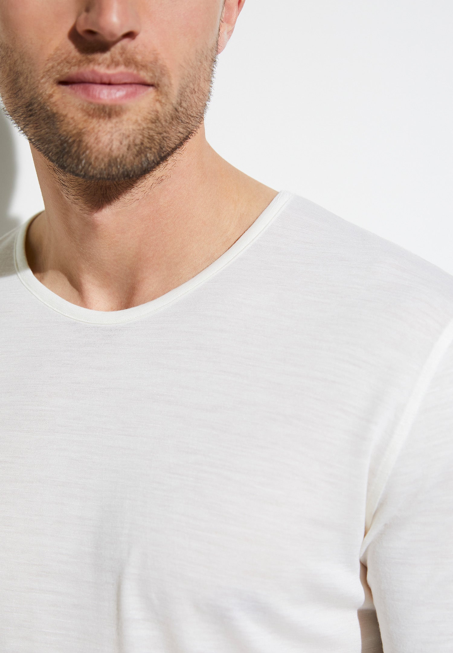 Wool & Silk | T-Shirt langarm - écru – Bild 2