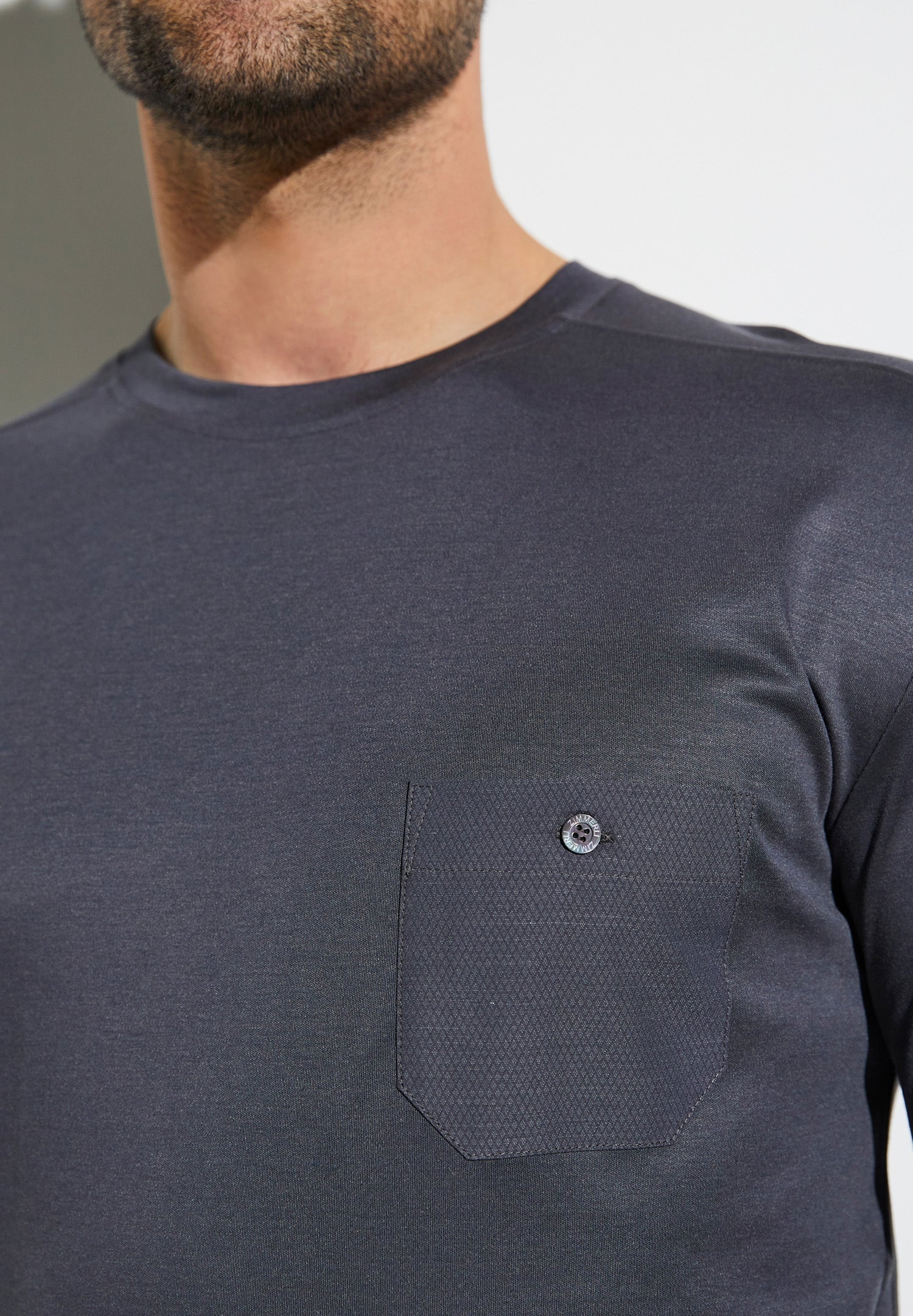 Modern Lounge | T-Shirt langarm - phantom – Bild 2