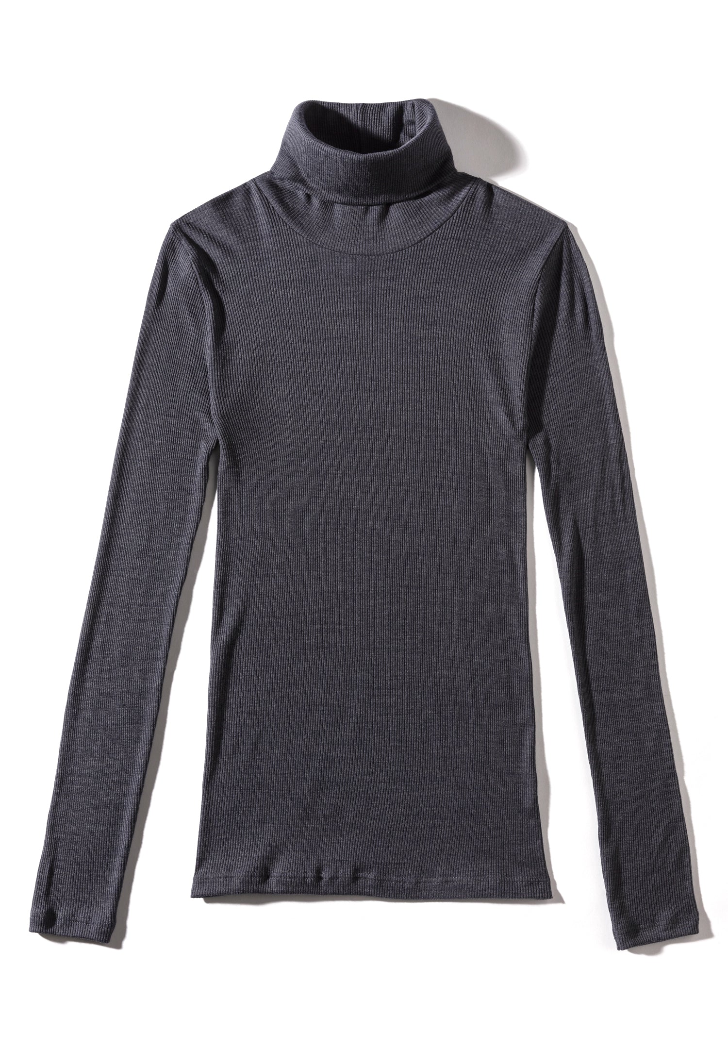 Wool & Silk | Rollkragen langarm - anthrazit – Bild 3