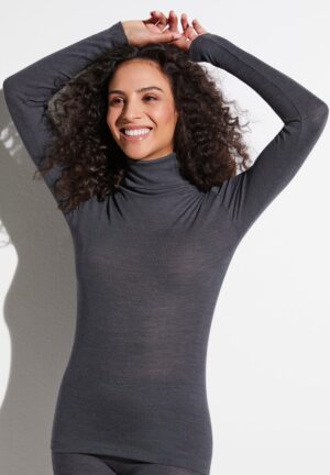 Wool & Silk | Rollkragen langarm - anthrazit